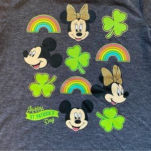 Disney Mickey Minnie St.Patrick’s Day Girls Tee Size (7/8)